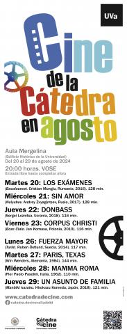 CINE DE LA CÁTEDRA EN AGOSTO 2024 CINE DE LA CÁTEDRA EN AGOSTO 2024